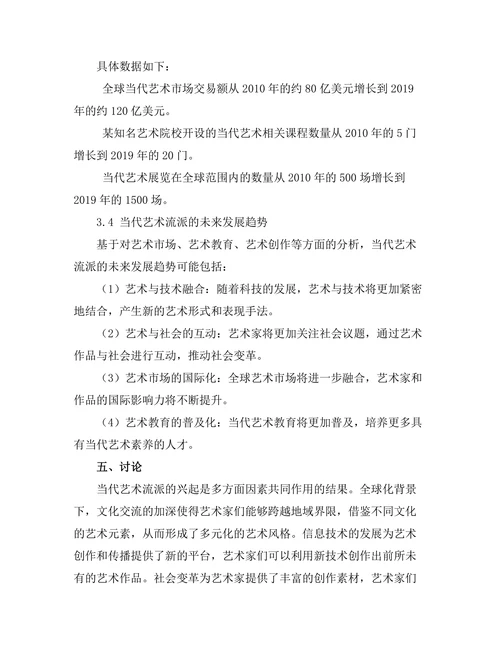 当代艺术流派的兴起与发展趋势