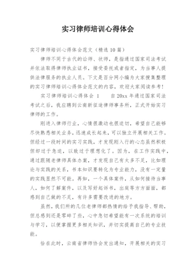 实习律师培训心得体会.docx