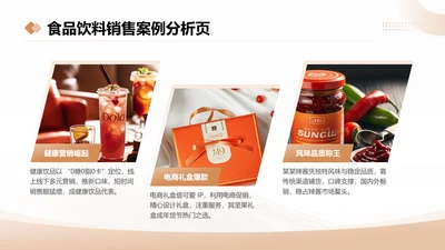 茶色商务食品饮料销售案例分析页