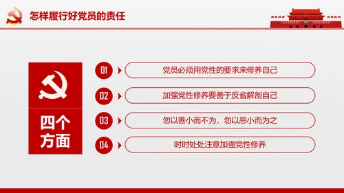 党员责任担当争做合格党员喜迎十九大PPT