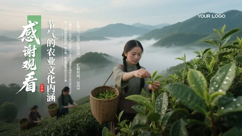 绿色小满节气农业文化PPT模板