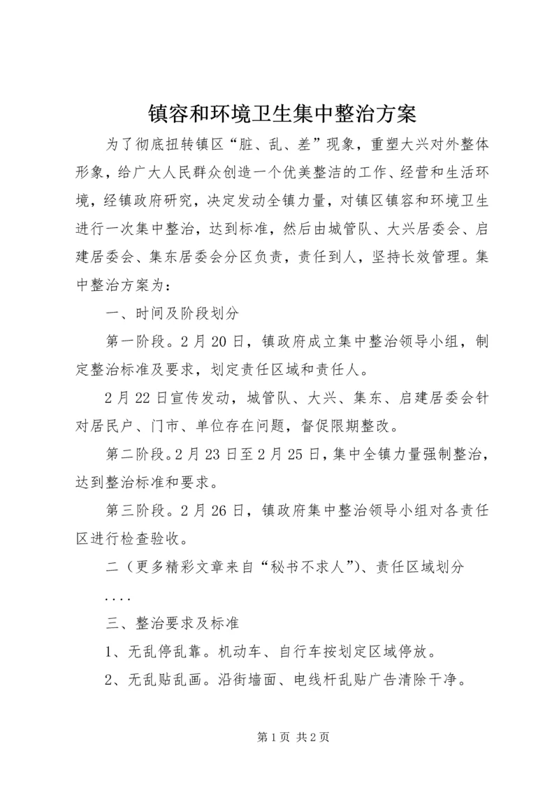 镇容和环境卫生集中整治方案.docx