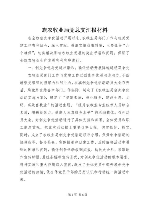 旗农牧业局党总支汇报材料.docx