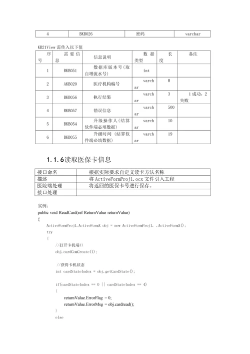 梅河口市社会医疗保险管理系统医院接口说明V13.docx