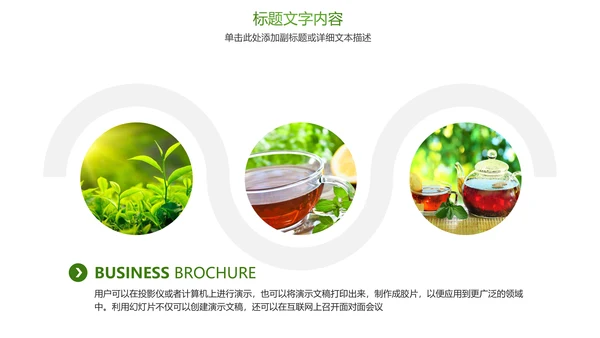 绿色唯美茶文化品茶论道PPT模板
