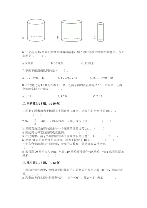 人教版六年级下册数学期末测试卷【易错题】.docx