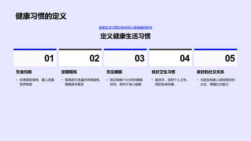 健康习惯培养讲座PPT模板