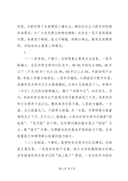 某镇关于村级党组织队伍建设经验做法及建议汇报五篇范文 (4).docx