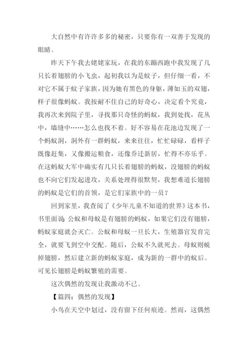 偶然的发现作文500字.docx