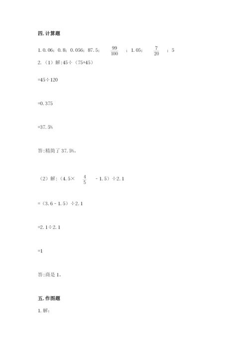 人教版六年级下册数学期末测试卷及参考答案【夺分金卷】.docx