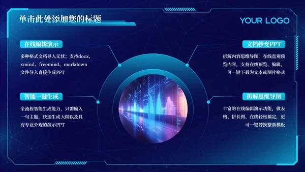 蓝色科技风智能未来科技发展202X年度科技趋势年终总结PPT模板
