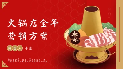 火锅店全年营销活动通用PPT模板