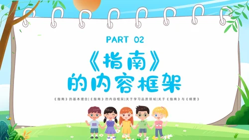 蓝色卡通36岁儿童学习和发展指南PPT课件指南解读