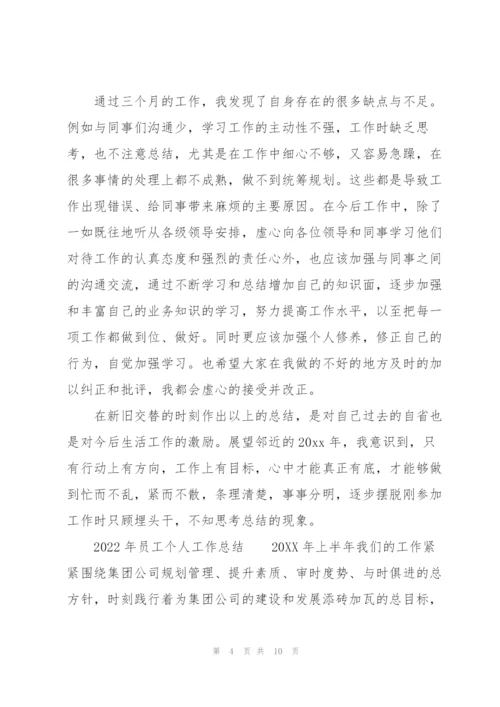 2022年员工个人工作总结.docx