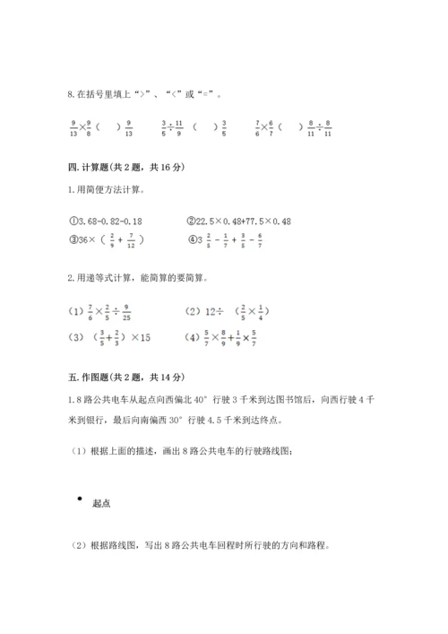 人教版六年级上册数学期中测试卷【满分必刷】.docx