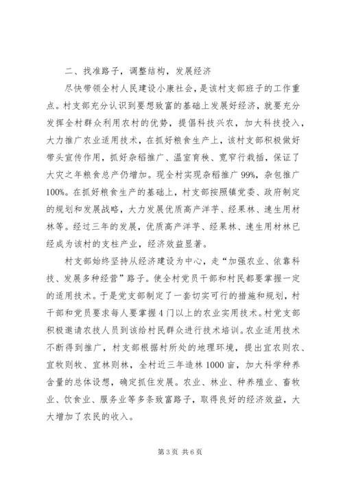 村党支部的创优活动汇报材料工作报告范文.docx