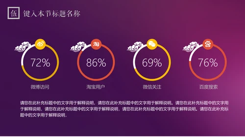 紫色中秋节商务策划营销通用PPT模板