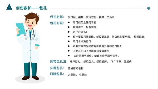蓝色简约医护人员急救知识课件医疗护理医疗器械通用PPT