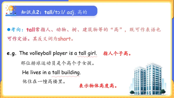 Unit 9 What does he look like单元复习课件（词组+句型+知识点+语法+写