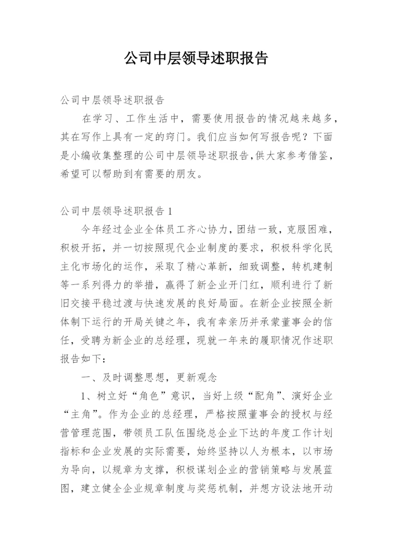 公司中层领导述职报告.docx