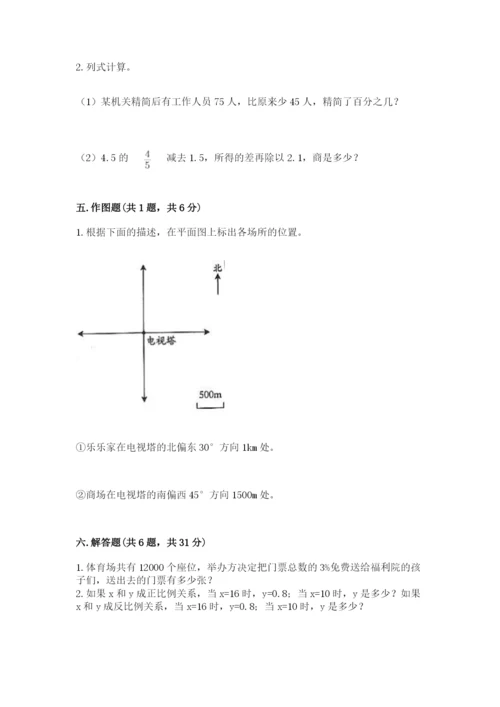 人教版六年级下册数学期末测试卷【各地真题】.docx