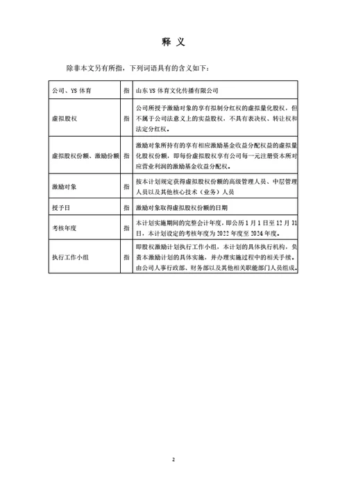 虚拟股权激励办法