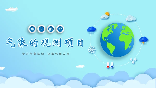 全球气侯气象科普知识通用PPT模板