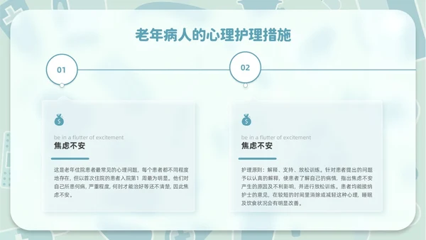 毛玻璃风老年患者护理医疗课件护理查房PPT模板