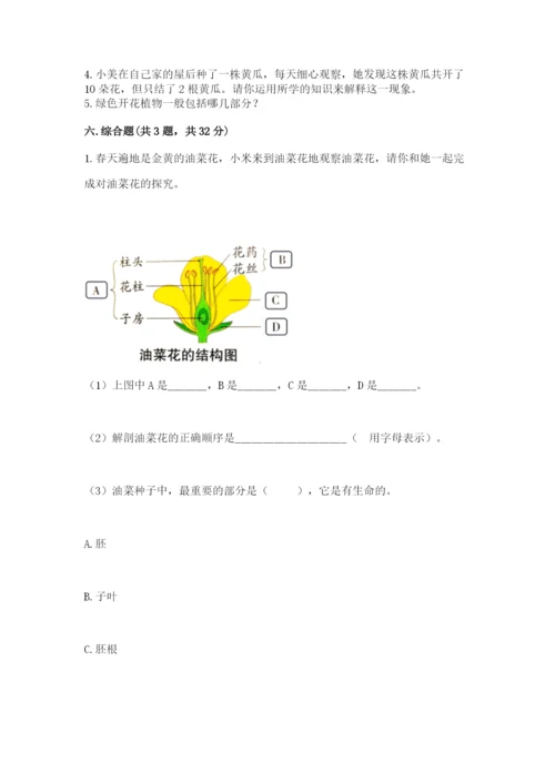 科学四年级下册第一单元植物的生长变化测试卷新版.docx