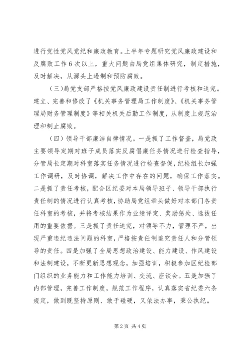 机关事务管理局关于落实党风廉政建设工作自查报告 (3).docx