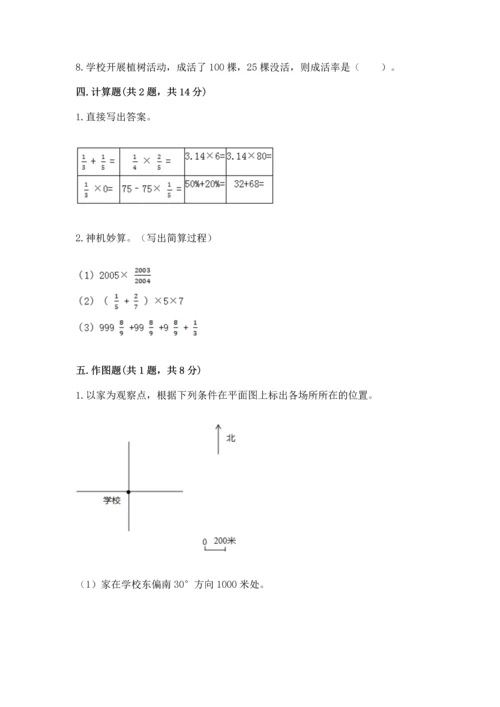 小学数学六年级上册期末考试卷（原创题）.docx