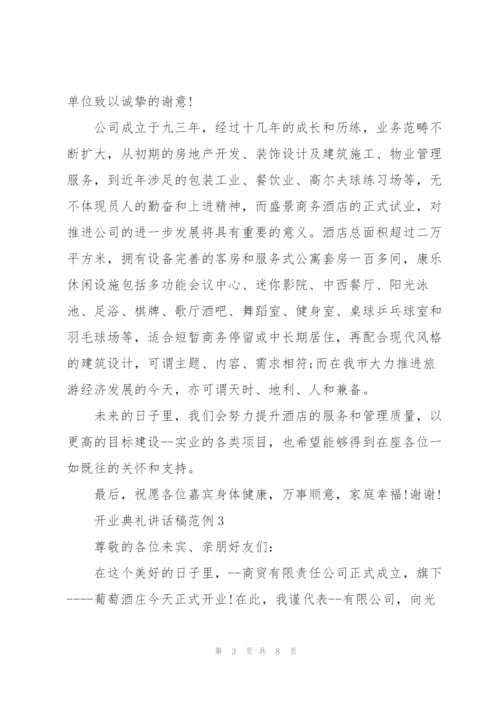 开业典礼讲话稿范例五篇.docx