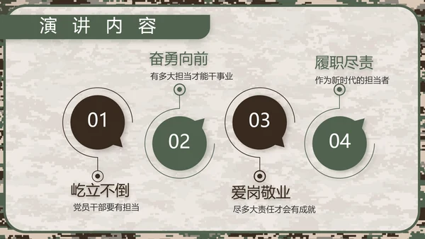 迷彩风八一军事部队规章制度动态PPT模板