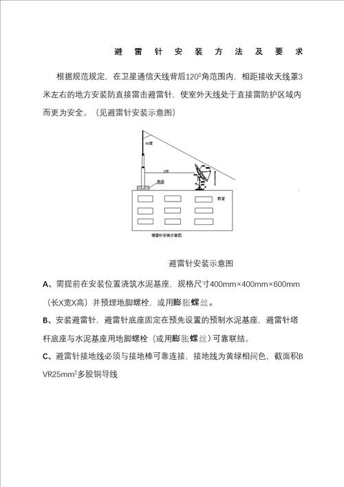 避雷针安装方法及要求