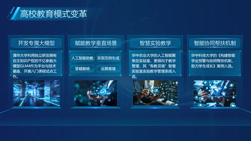 蓝色科技风Deepseek教育场景应用介绍PPT