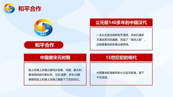 大气党政一带一路丝绸之路国际合作高峰论坛ppt模板
