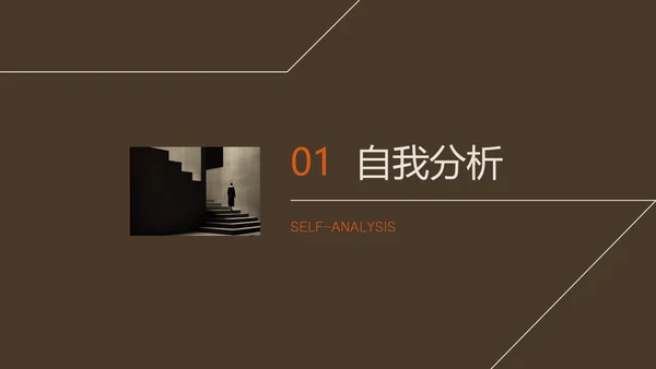 米咖色几何线条简约风职业规划书PPT模板