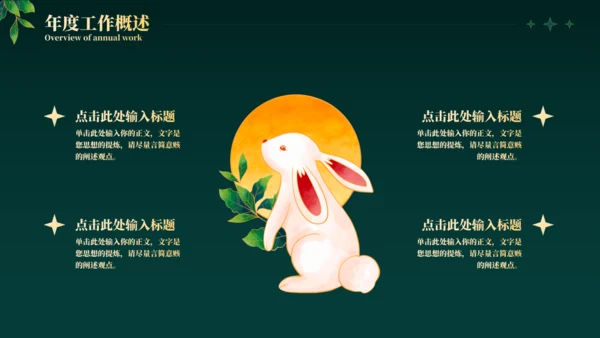 兔年春节年终总结汇报通用PPT模板