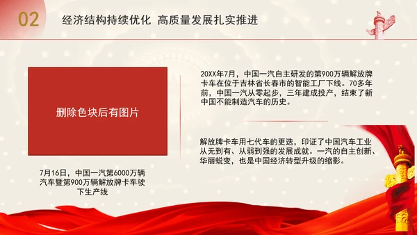 总量连上台阶结构优化升级新中国成立75周年经济发展成就综述专题党课PPT