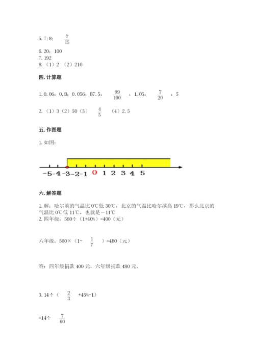 六年级下册数学期末测试卷含完整答案（全优）.docx