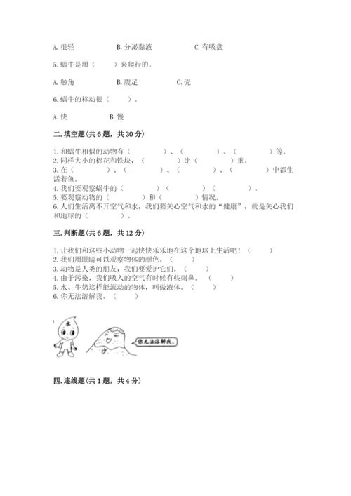 教科版小学科学一年级下册期末测试卷附参考答案【轻巧夺冠】.docx