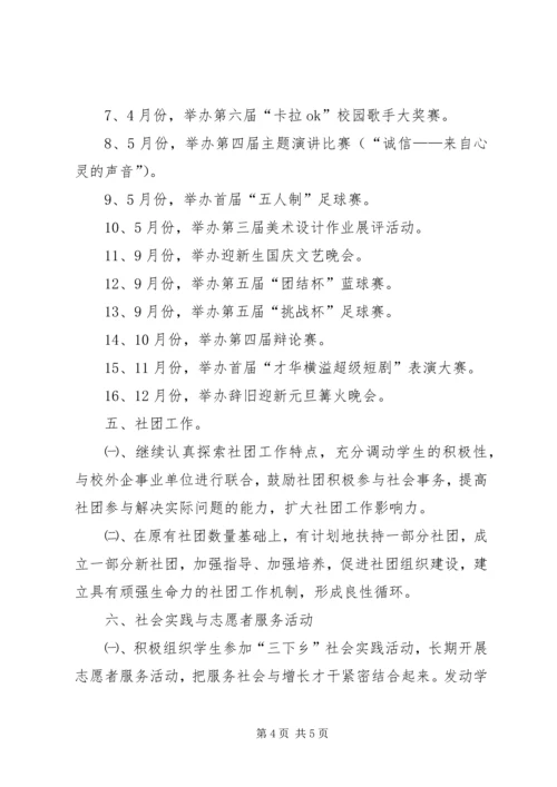 二○○五年团委工作计划.docx