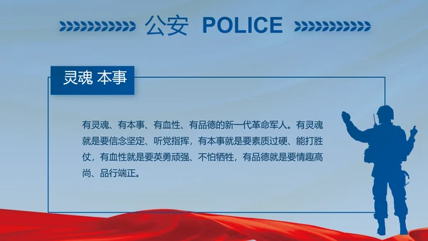 忠诚铸警魂护航新征程公安警察PPT动态模板