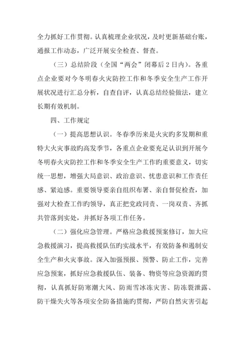 年工信系统今冬明春火灾防控工作及冬季安全生产工作方案.docx