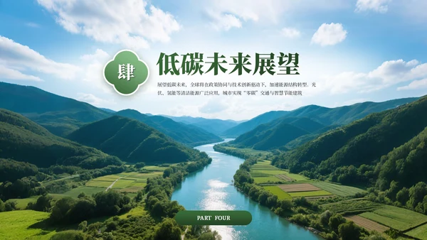绿色商务绿水青山就是金山银山低碳环保PPT模板