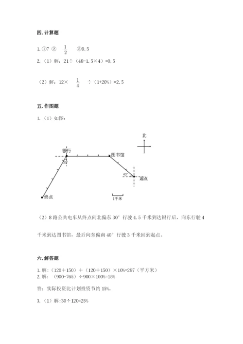 人教版六年级上册数学期末测试卷（原创题）.docx