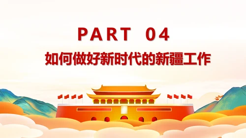 第三次中央新疆工作座谈会PPT模版