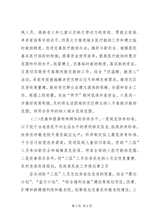 民政局民政工作规划.docx