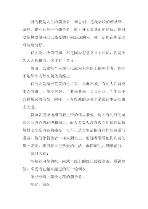 像朝圣者一样活着作文.docx