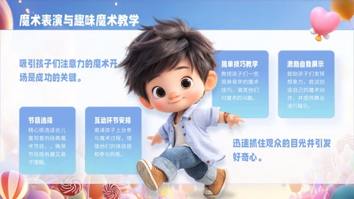 彩色3D风儿童节通用PPT模板